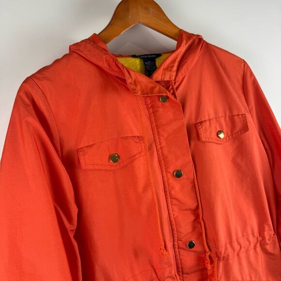 Boston Proper Hooded Vibrant Orange Utility Jacket - Picture 2 of 13